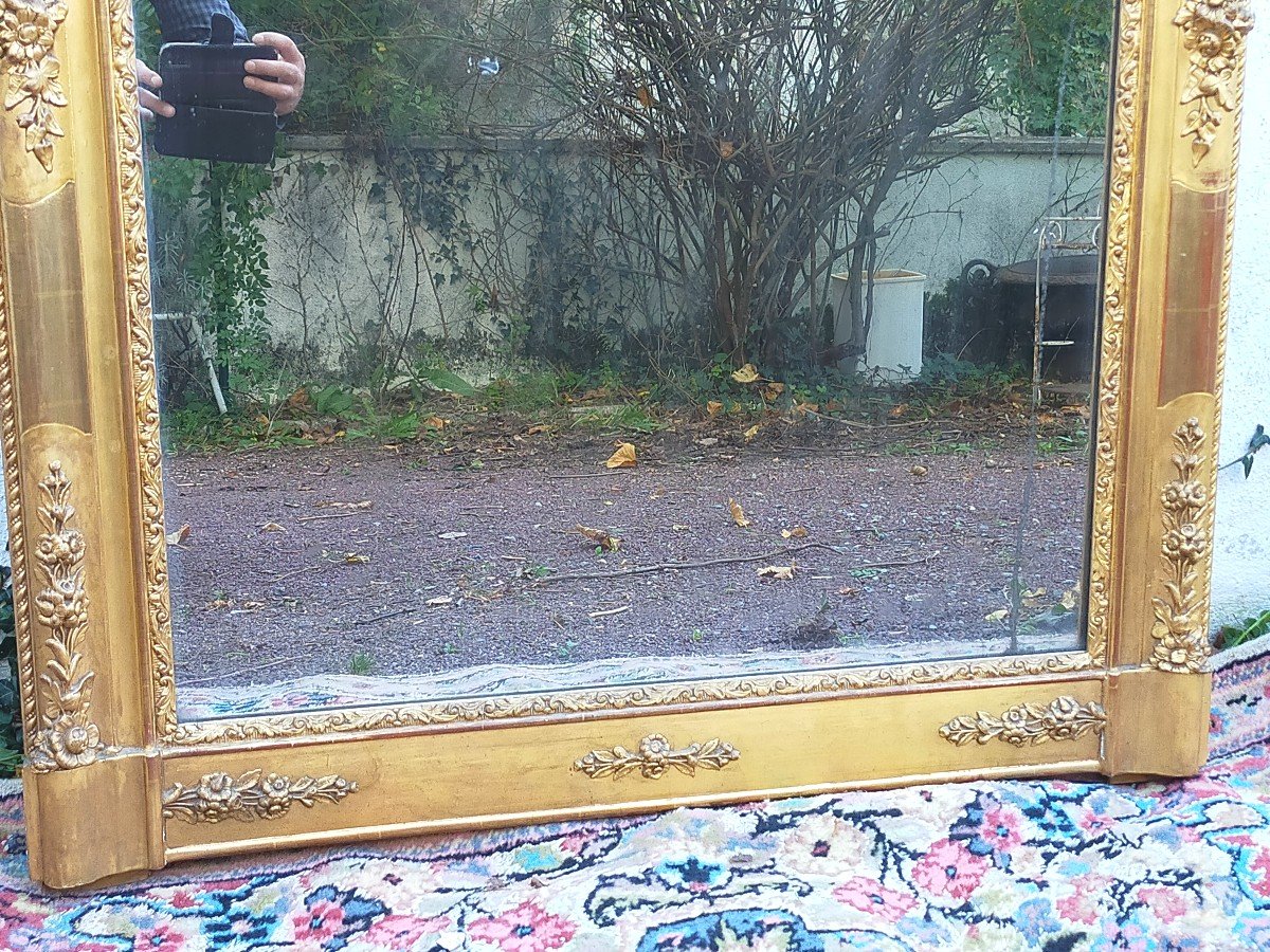 Mirror With Gold Leaf Louis Philippe Restoration Period-photo-1