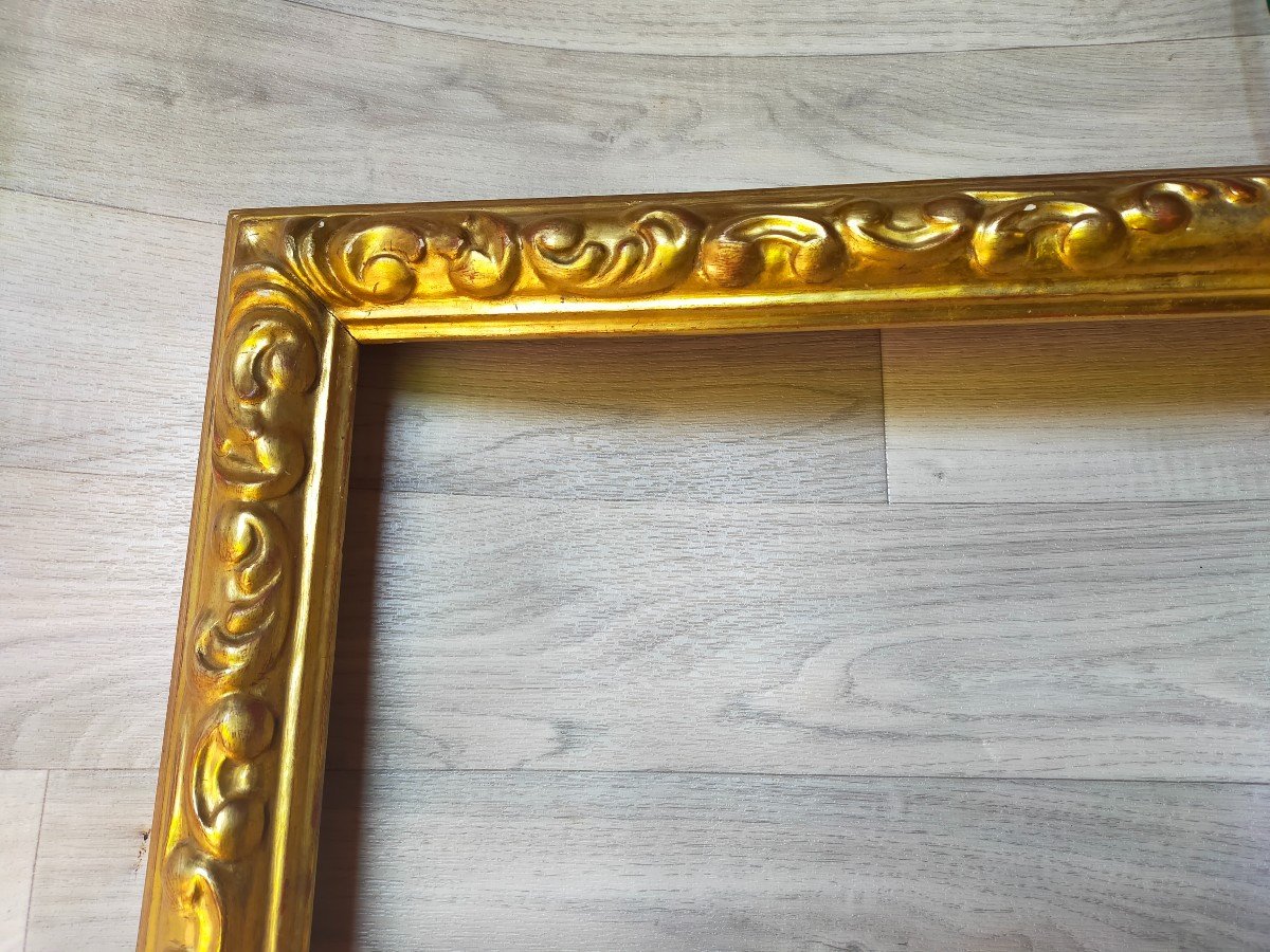 Cadre En Bois Doré  Pour Tableau 53.7cm X 67.7 Cm-photo-2