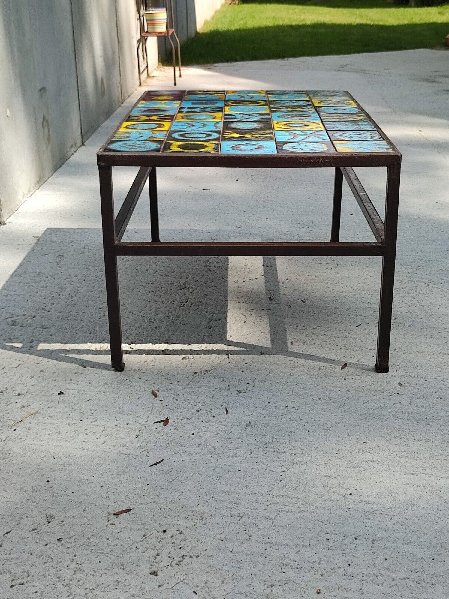 Table Basse En C&eacute;ramique Style Capron Vallauris -photo-3