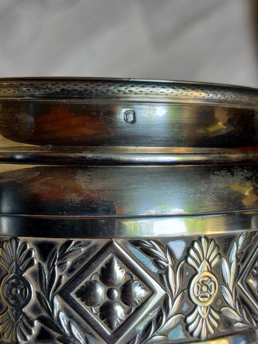 Vase In Sterling Silver Risler Paris Art Deco-photo-3