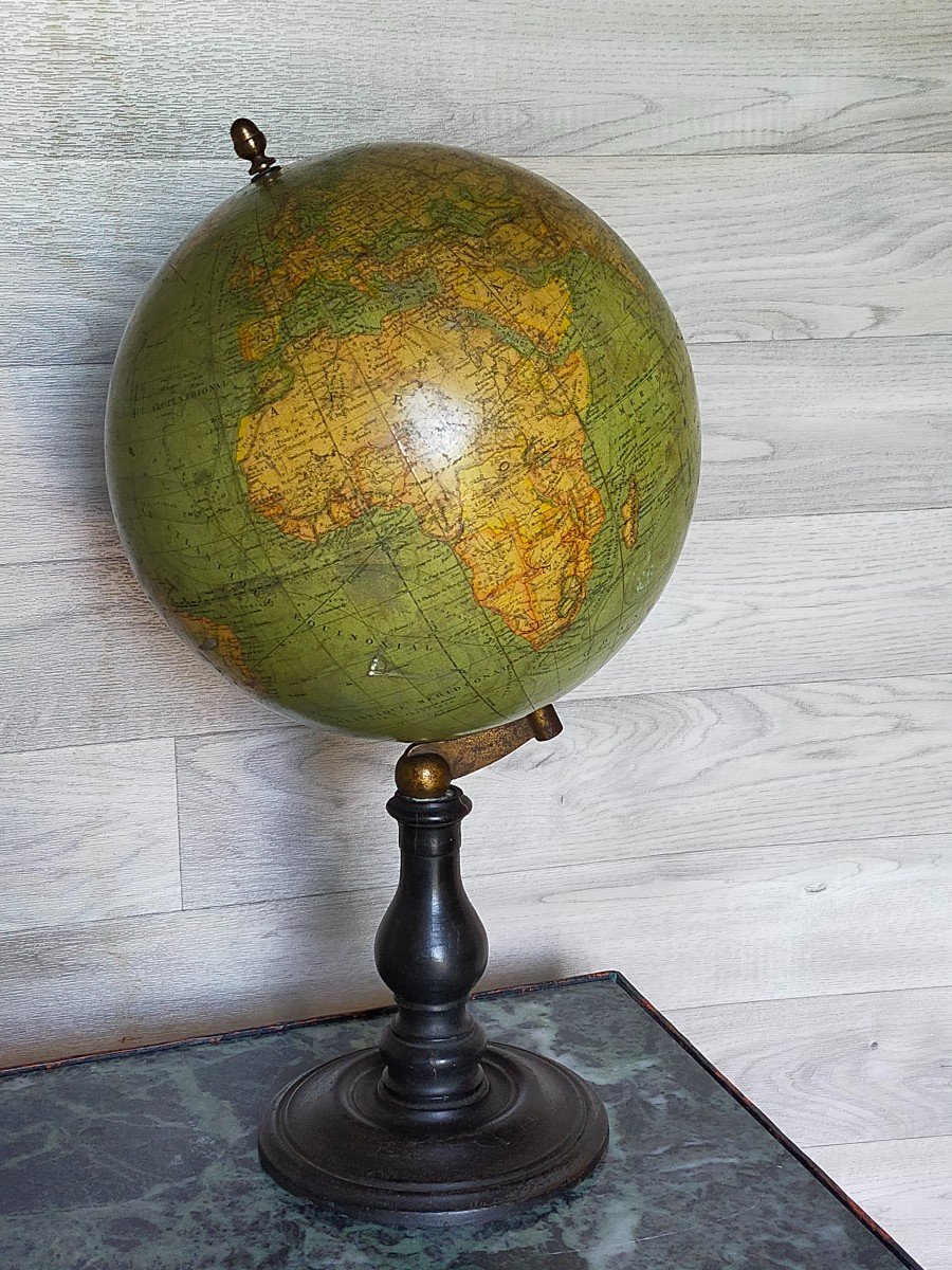 19th Century Delamarche Terrestrial Globe-photo-1