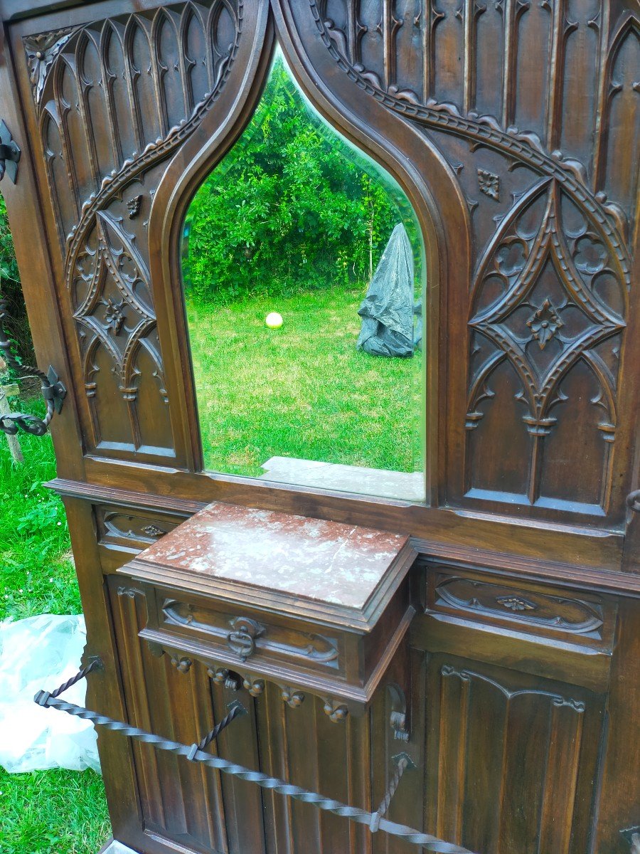 Large Neo Gothic Coat Rack (neogothic)-photo-2