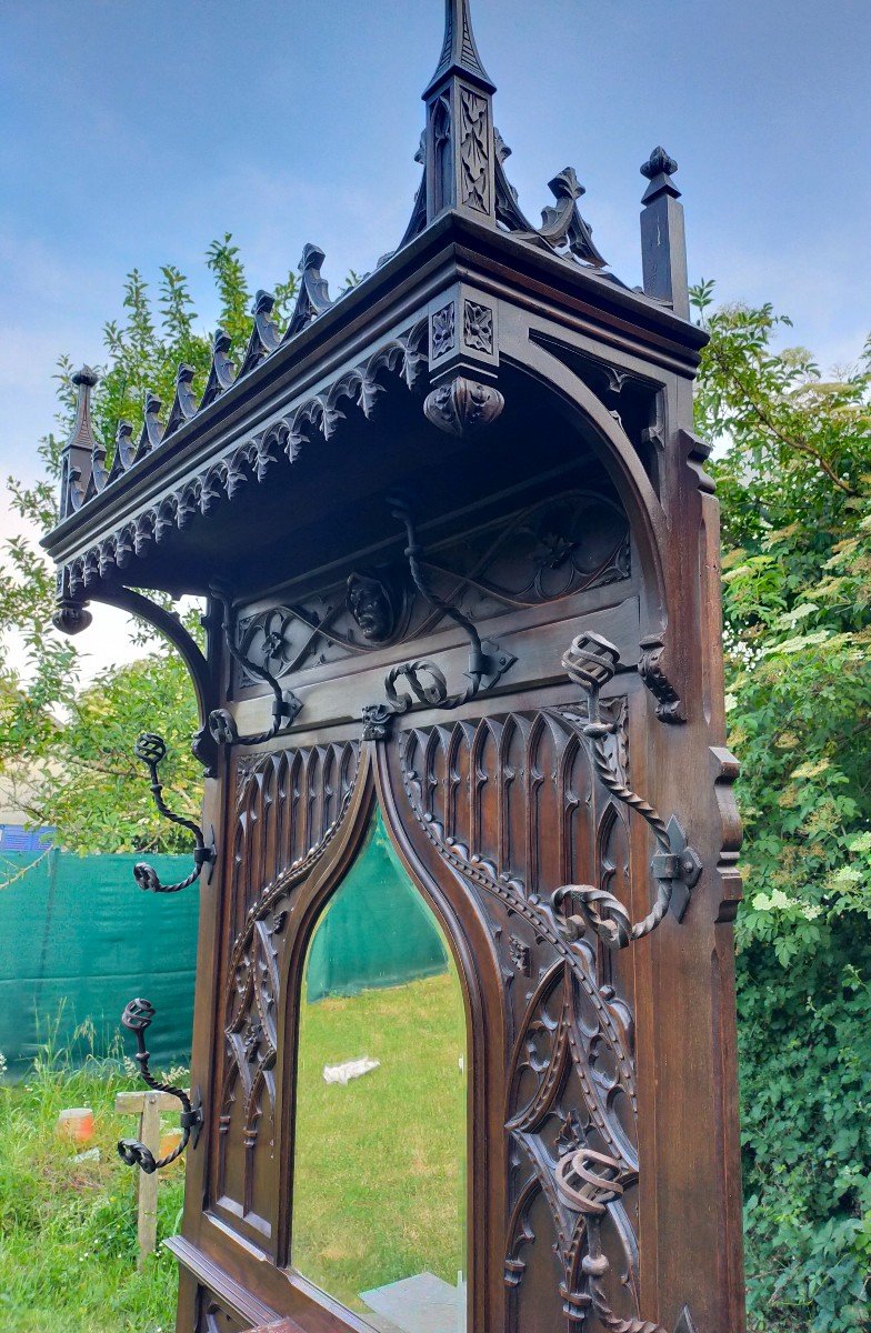 Large Neo Gothic Coat Rack (neogothic)-photo-3