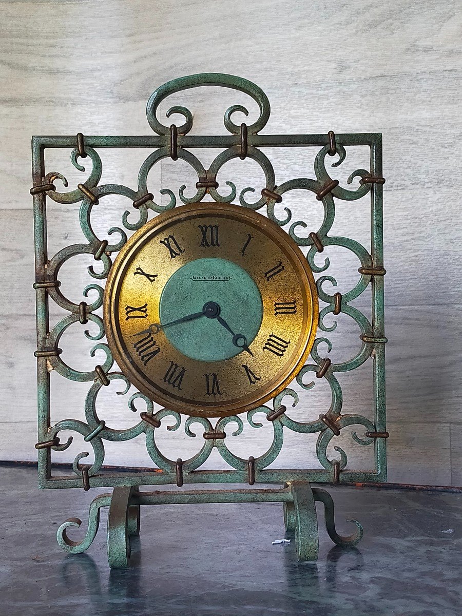 Gilbert Poillerat And Jaeger Lecoultre Pendulum Clock-photo-4