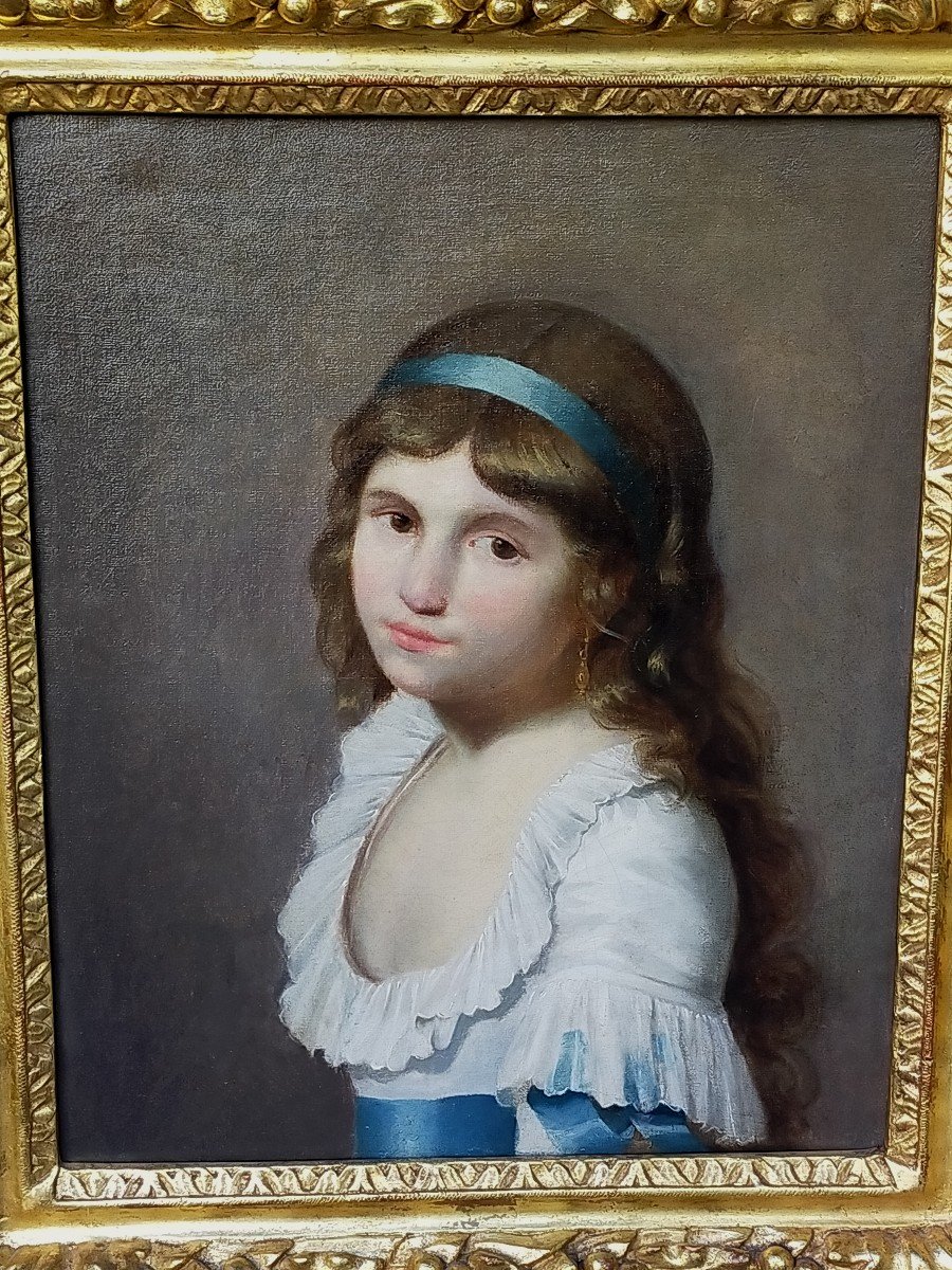 Portrait De Jeune Fille Au Ruban Bleu -photo-4