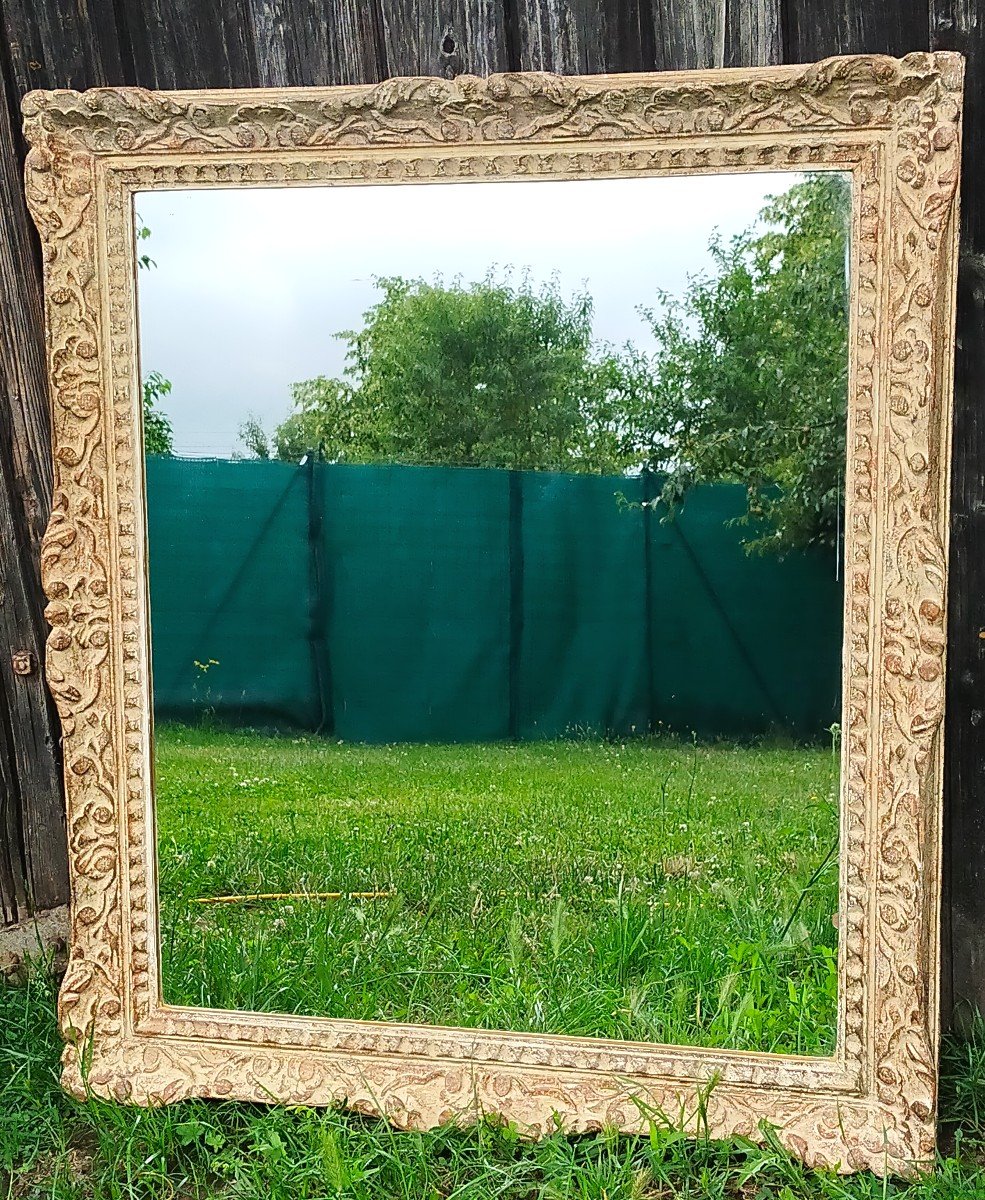 Miroir En Bois Sculpt&eacute; Style Montparnasse 