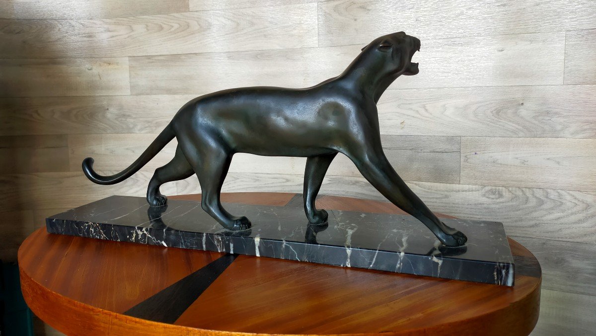 Panther Bronze Art Deco Maurice Font-photo-4