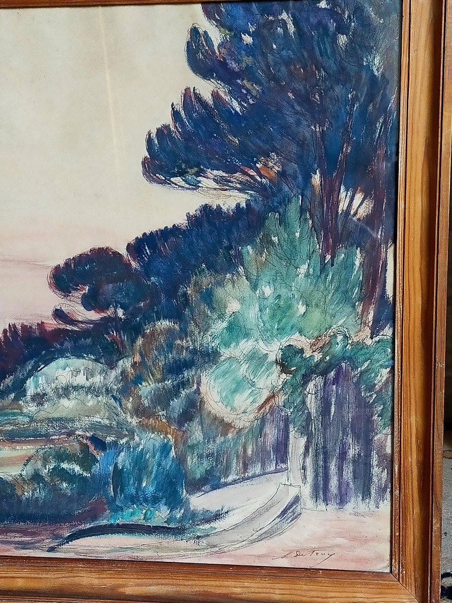 Léon Detroy Landscape Of The South School Of Crozant-photo-3