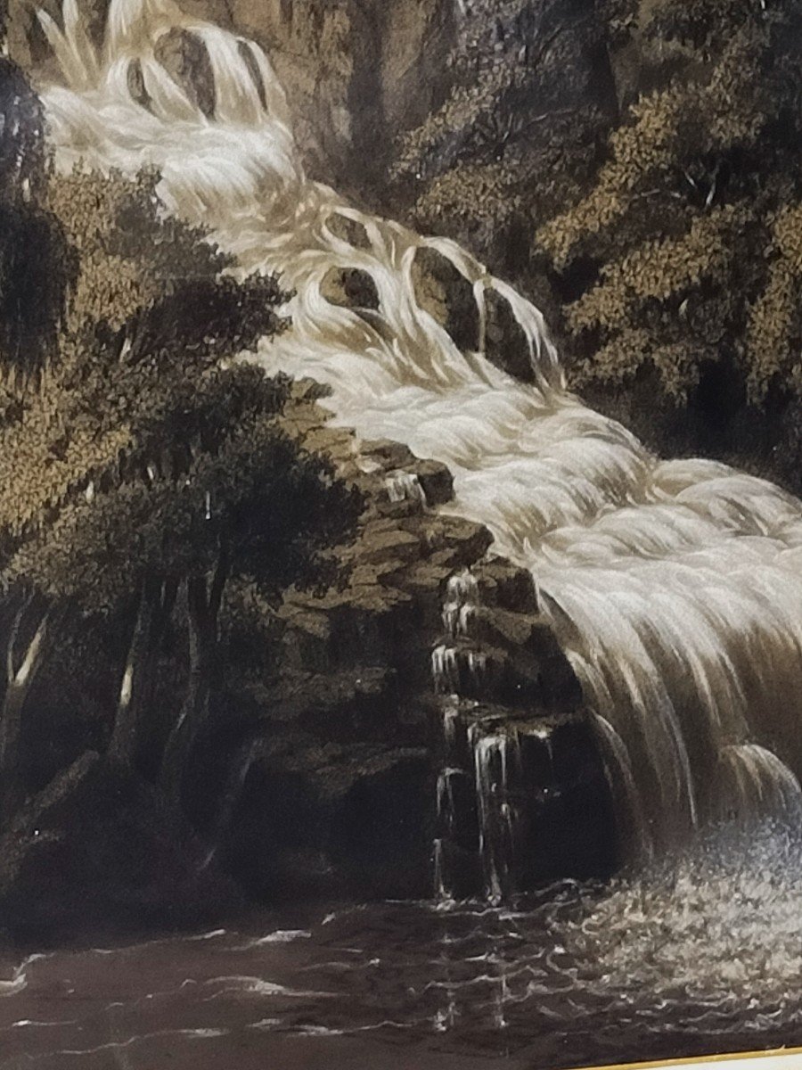  The Cascade Of Bouchot Vosges 1862 Signed-photo-5