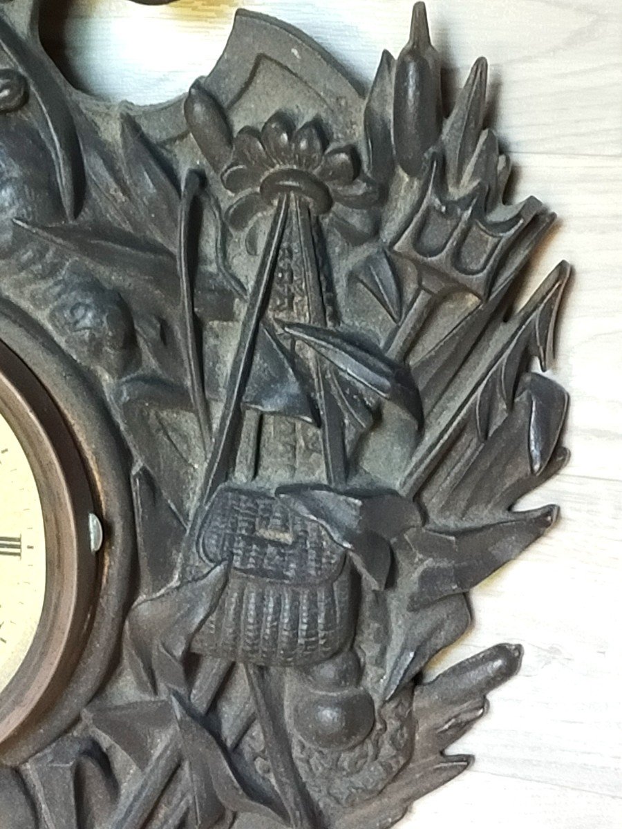 Grand Cartel All&eacute;gorie De La Chasse (pendule Horloge)-photo-2