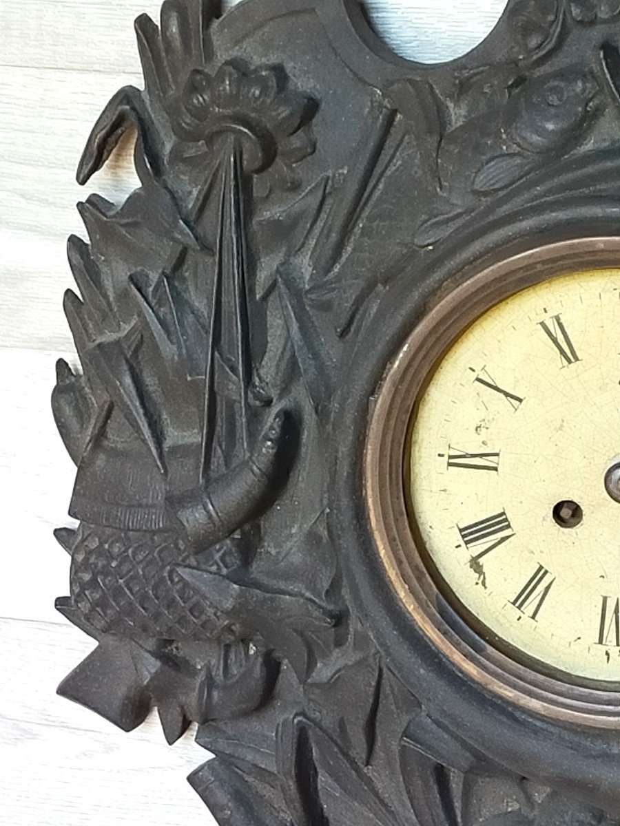 Grand Cartel All&eacute;gorie De La Chasse (pendule Horloge)-photo-1