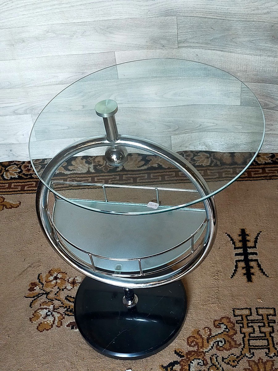 Table Bar 1950 M&eacute;tal Chrom&eacute; -photo-3
