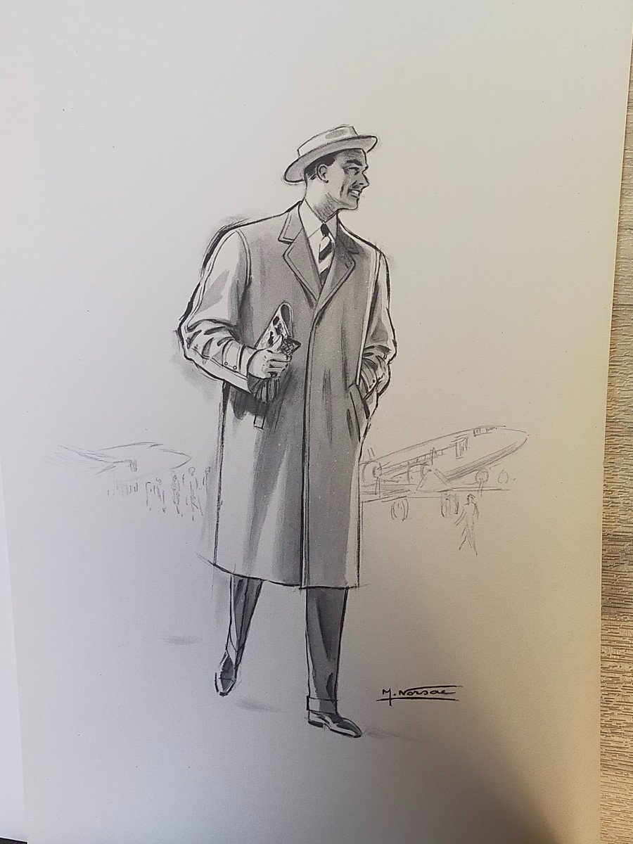 M Norsac Seven Fashion Drawings 1956/57-photo-1