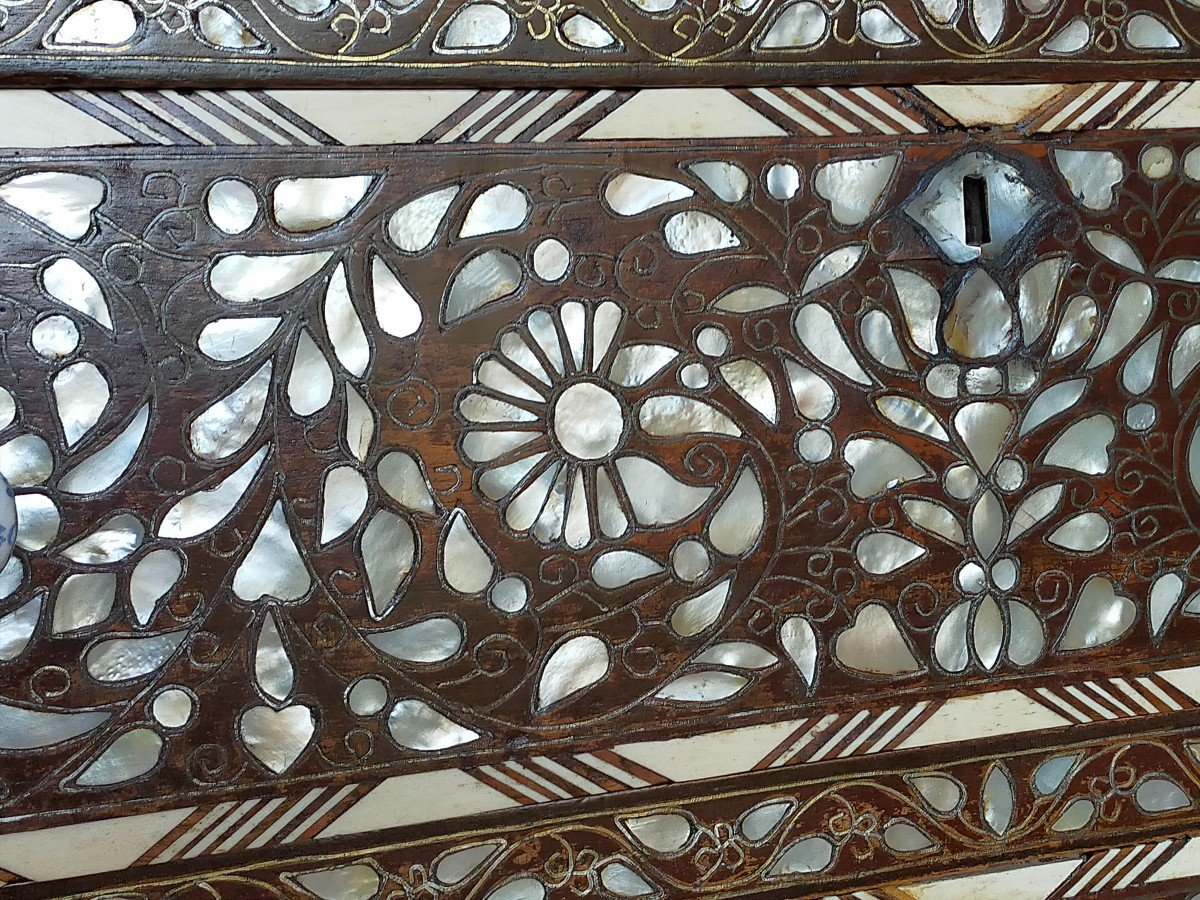Syria Commode In Ivory Marquetry, Mother-of-pearl And Bone -photo-3