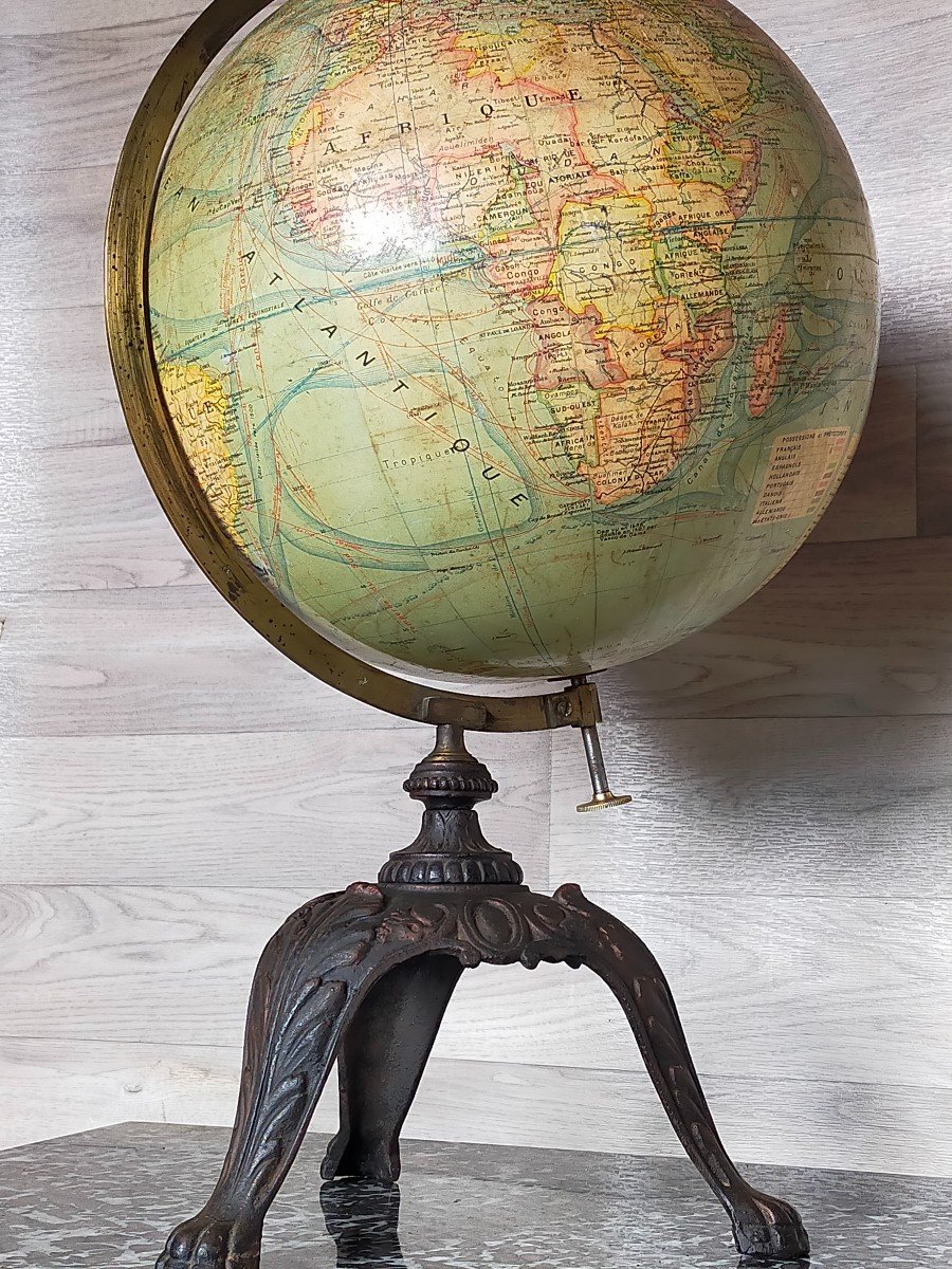 Globe Terrestre J Forest Napoleon III Mappemonde -photo-2