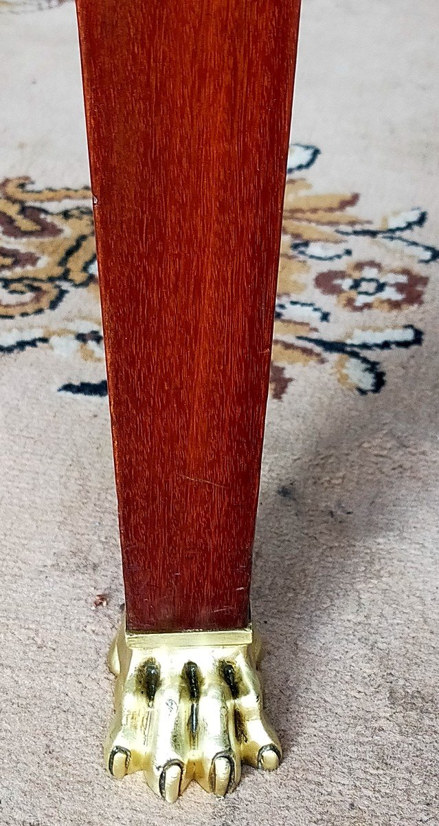 Bureau Plat Empire Acajou Et Bronze Dor&eacute;-photo-1