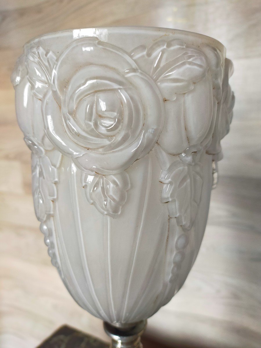 Lampe Art D&eacute;co Bronze Argent&eacute; -photo-1