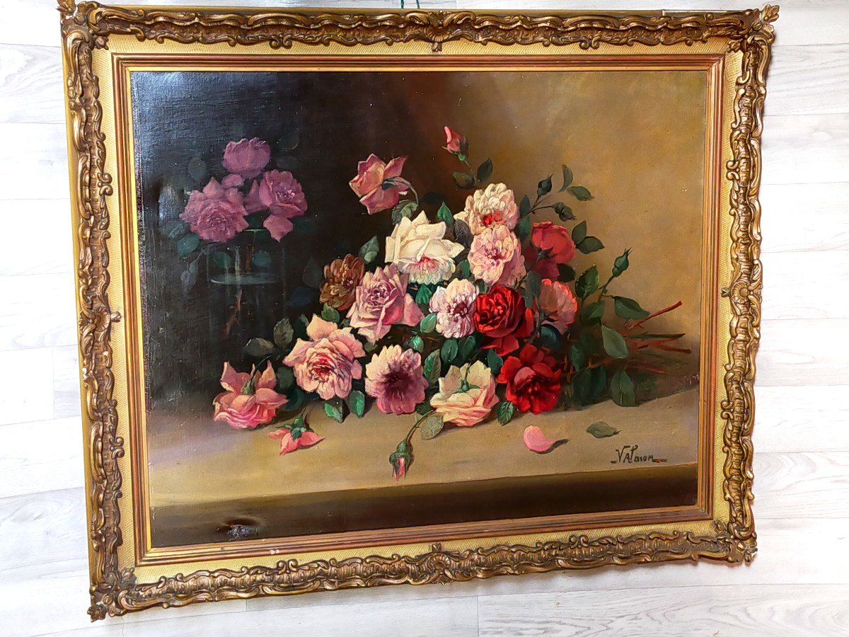 Eugene Henry Cauchois The Bouquet Of Roses -photo-4