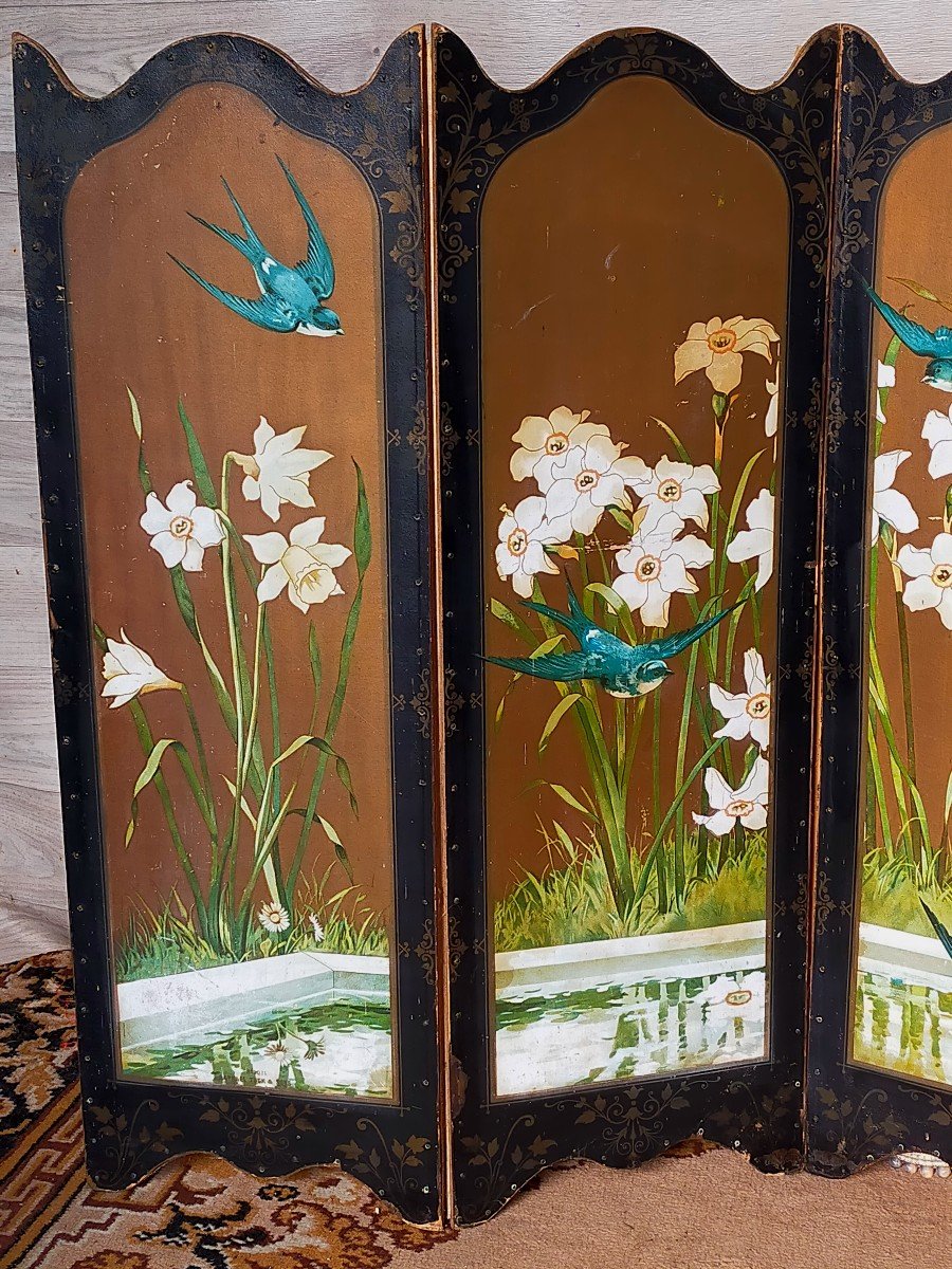 Screen, Art Nouveau Screen Raphael Tuck & Sons London -photo-4