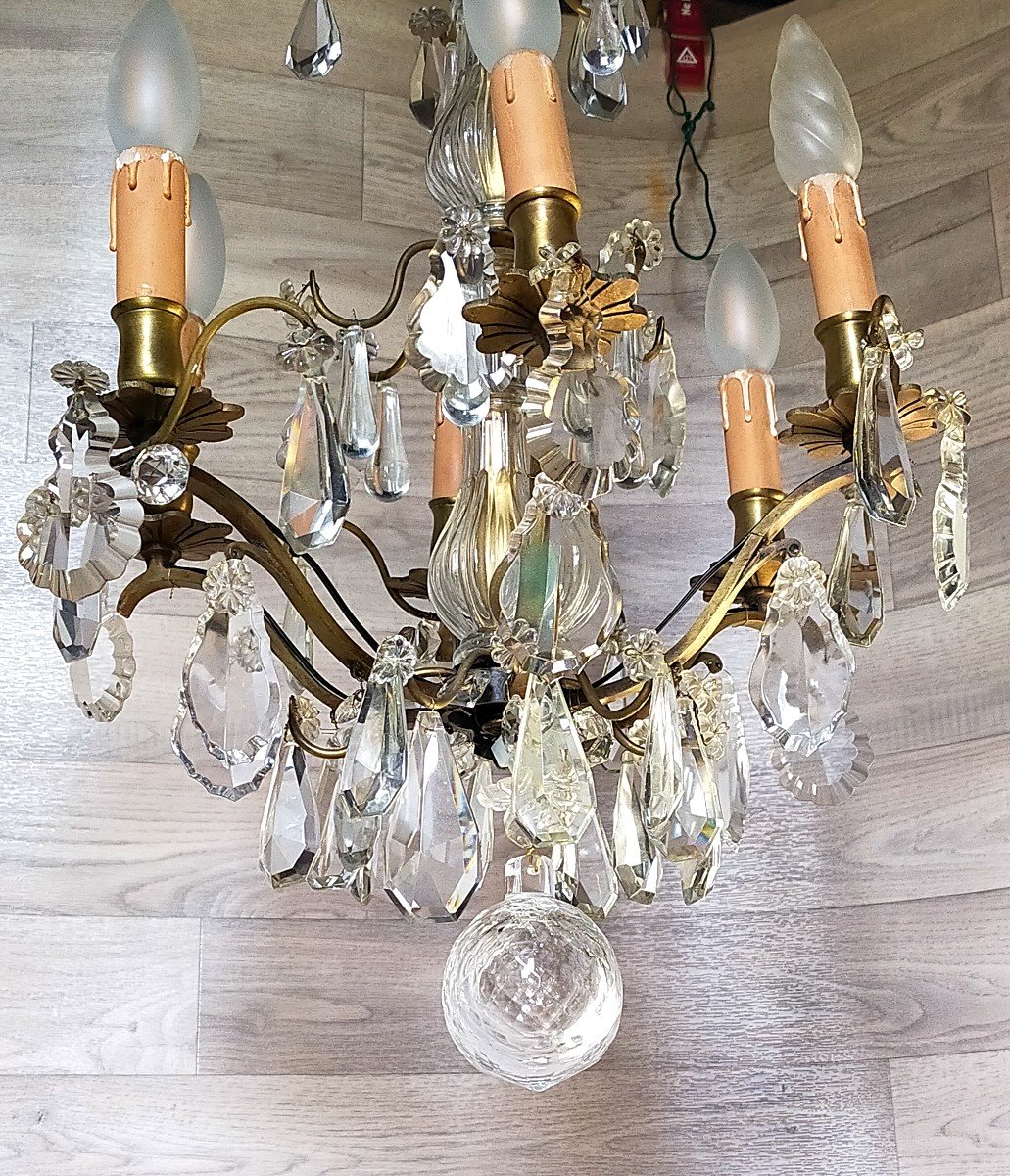 Chandelier With Tassels And Bronze -photo-2