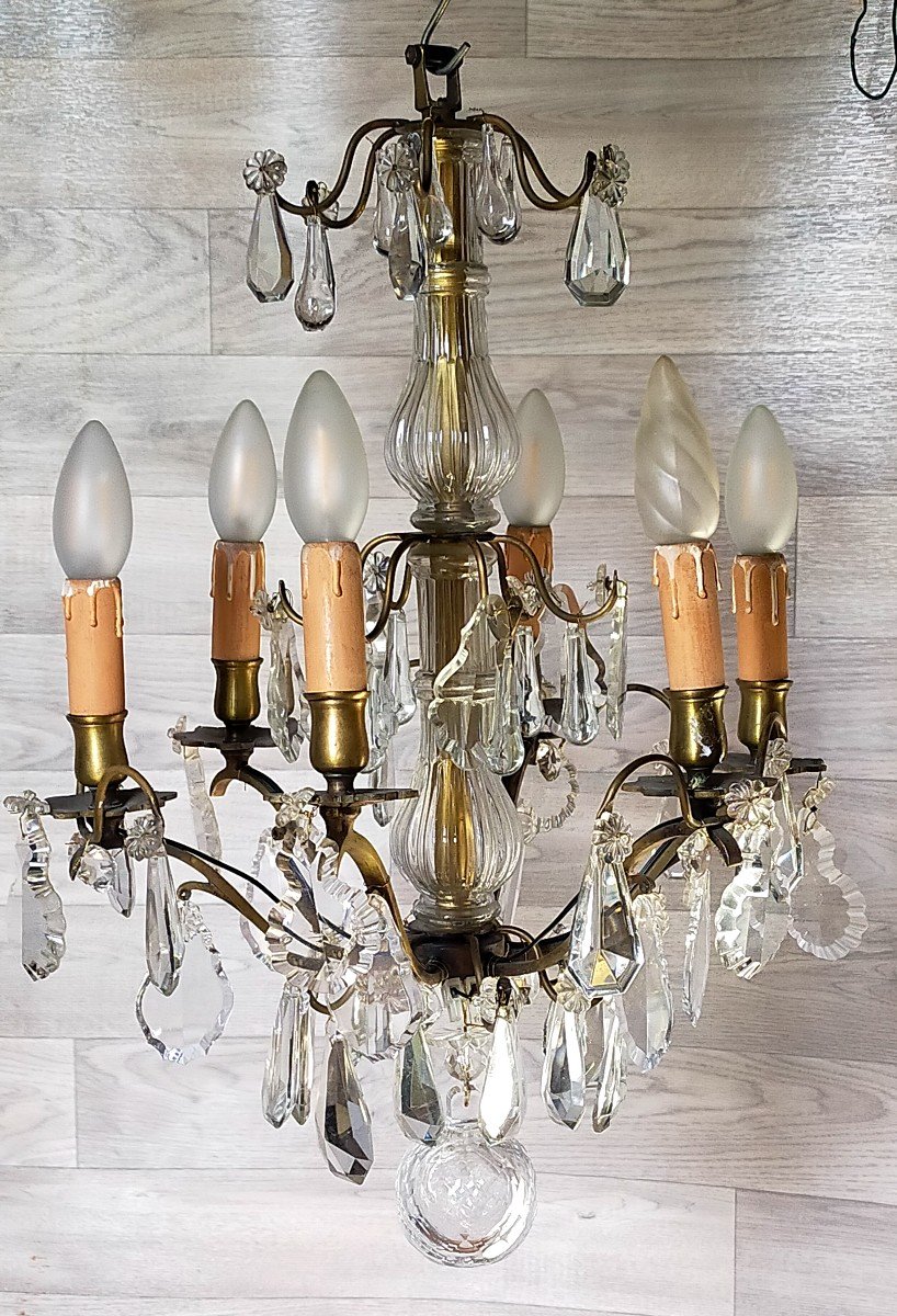 Chandelier With Tassels And Bronze 