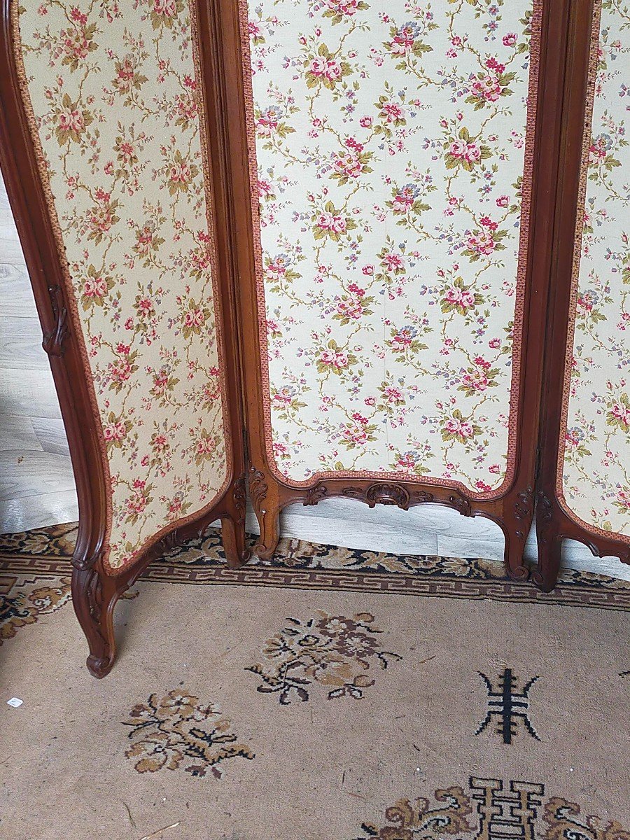 Paravent Style Louis XV En Noyer &eacute;cran-photo-4