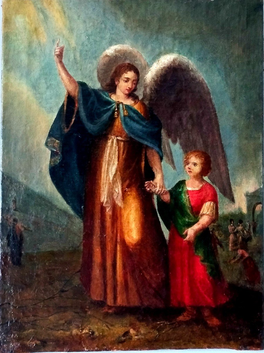 Tableau Religieux l&#039;Archange XVIII&egrave;me 