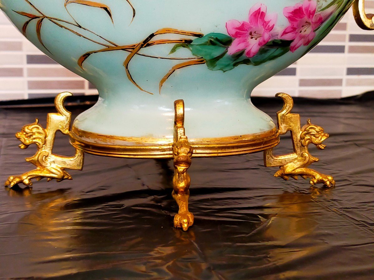 Opaline Cup From Saint Louis Bronze Mount -photo-2