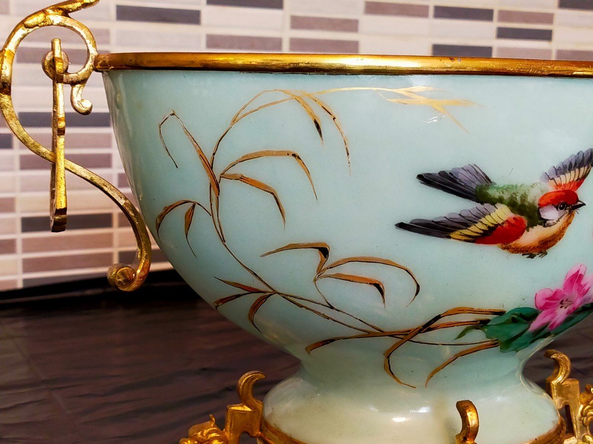 Opaline Cup From Saint Louis Bronze Mount -photo-4