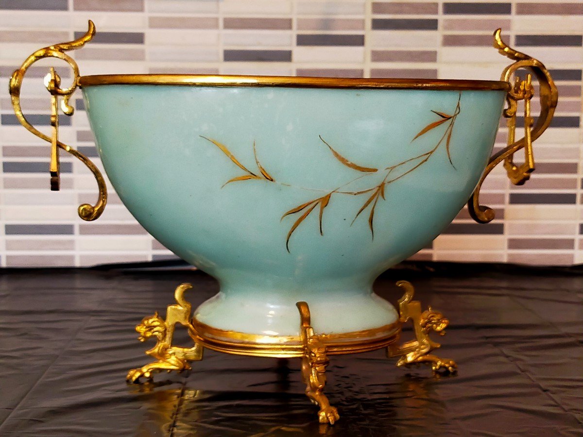 Opaline Cup From Saint Louis Bronze Mount -photo-4