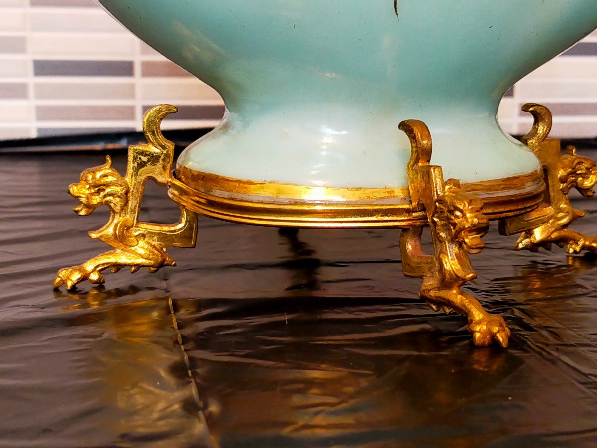 Opaline Cup From Saint Louis Bronze Mount -photo-5