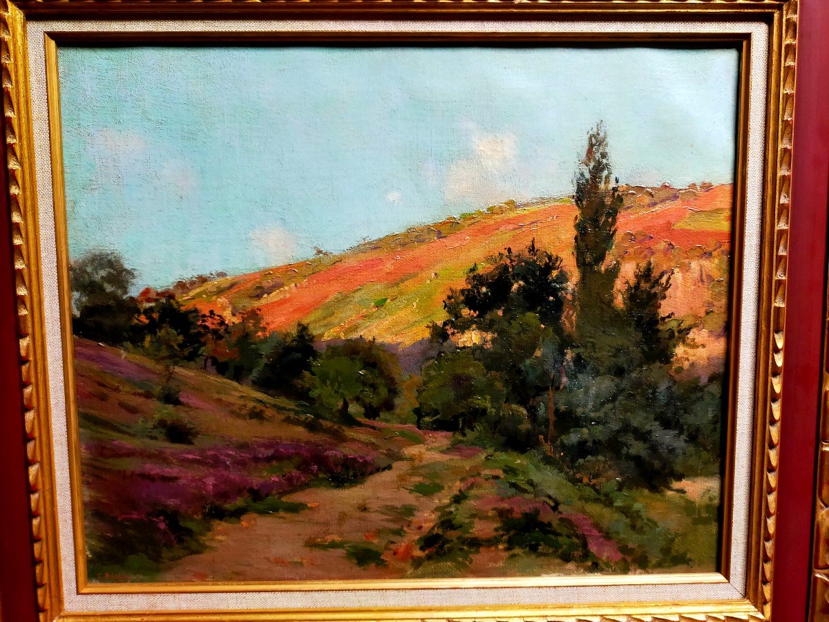 Charles Bichet 1863/1929 Paysage Du Limousin école De Crozant 