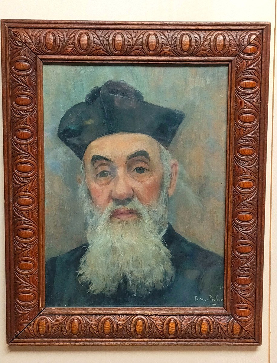 Tony-pichon (1891-c.1962) Portrait Bearded Man 