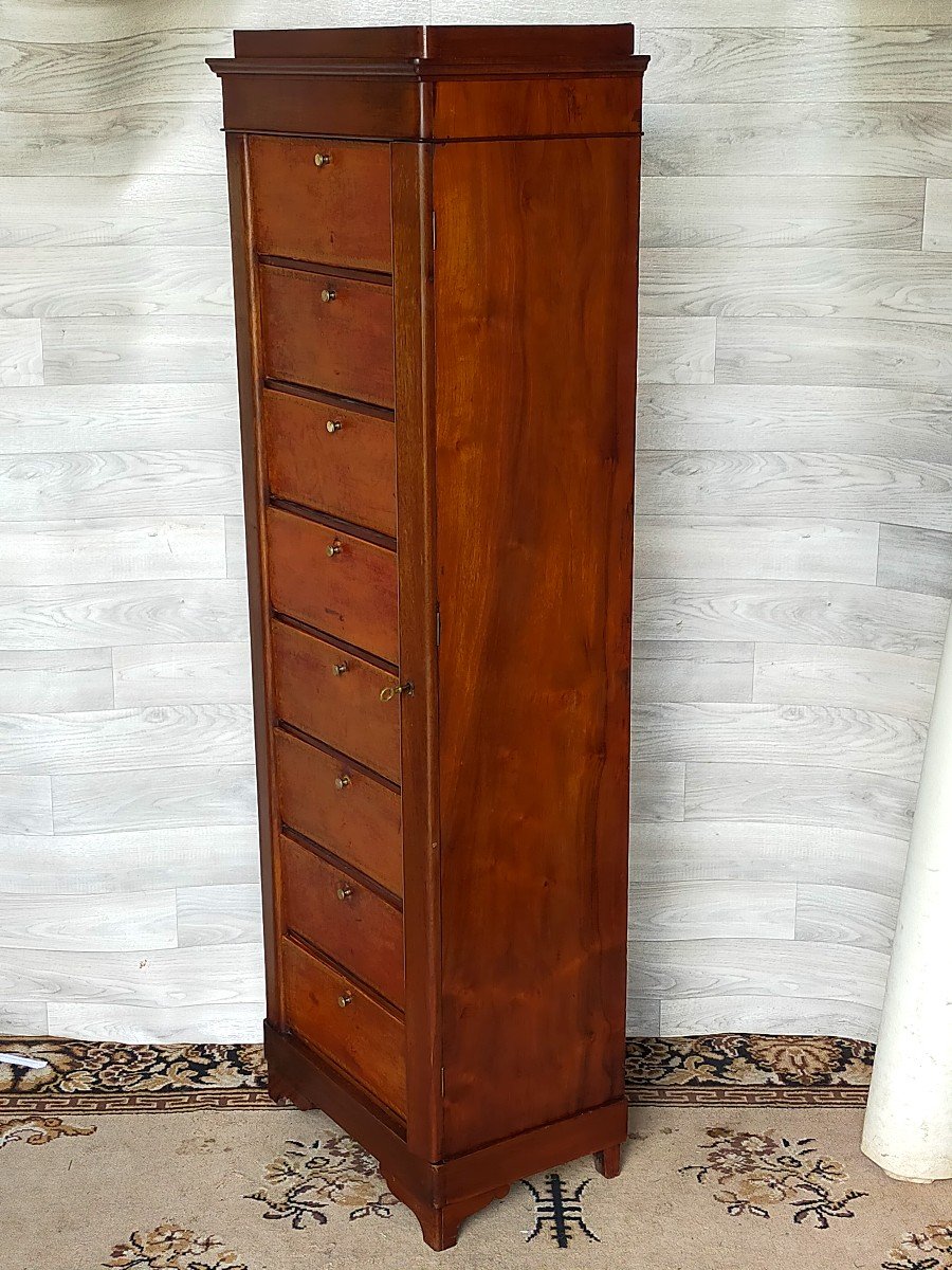 Louis Philippe Flamed Mahogany Chest Of Drawers (chest Of Drawers, Chest Of Drawers)-photo-3