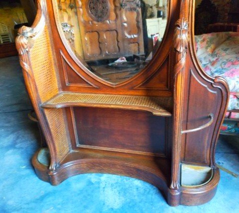Large Art Nouveau Coat Rack Nancy School Majorelle Gallé ...-photo-7