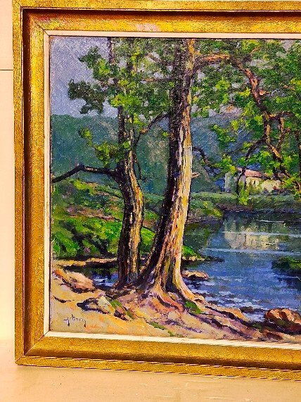 Achille Bron (1867-1949)  Crozant, Limoges-photo-3
