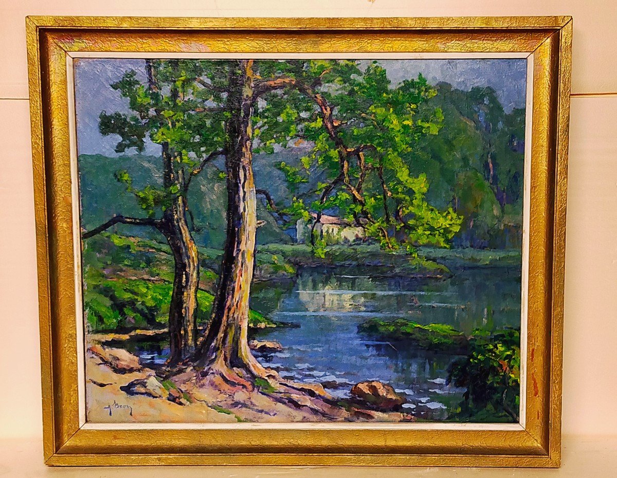 Achille Bron (1867-1949)  Crozant, Limoges