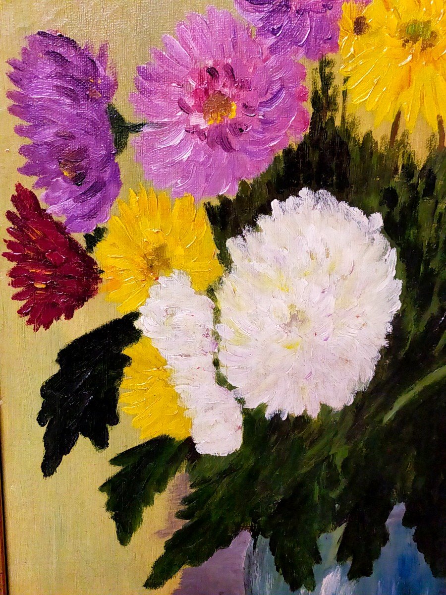 Léon detroy (1859-1955) Le Bouquet de fleurs Ecole De Crozant (Madeline,Guillaumin,Alluaud...)-photo-2