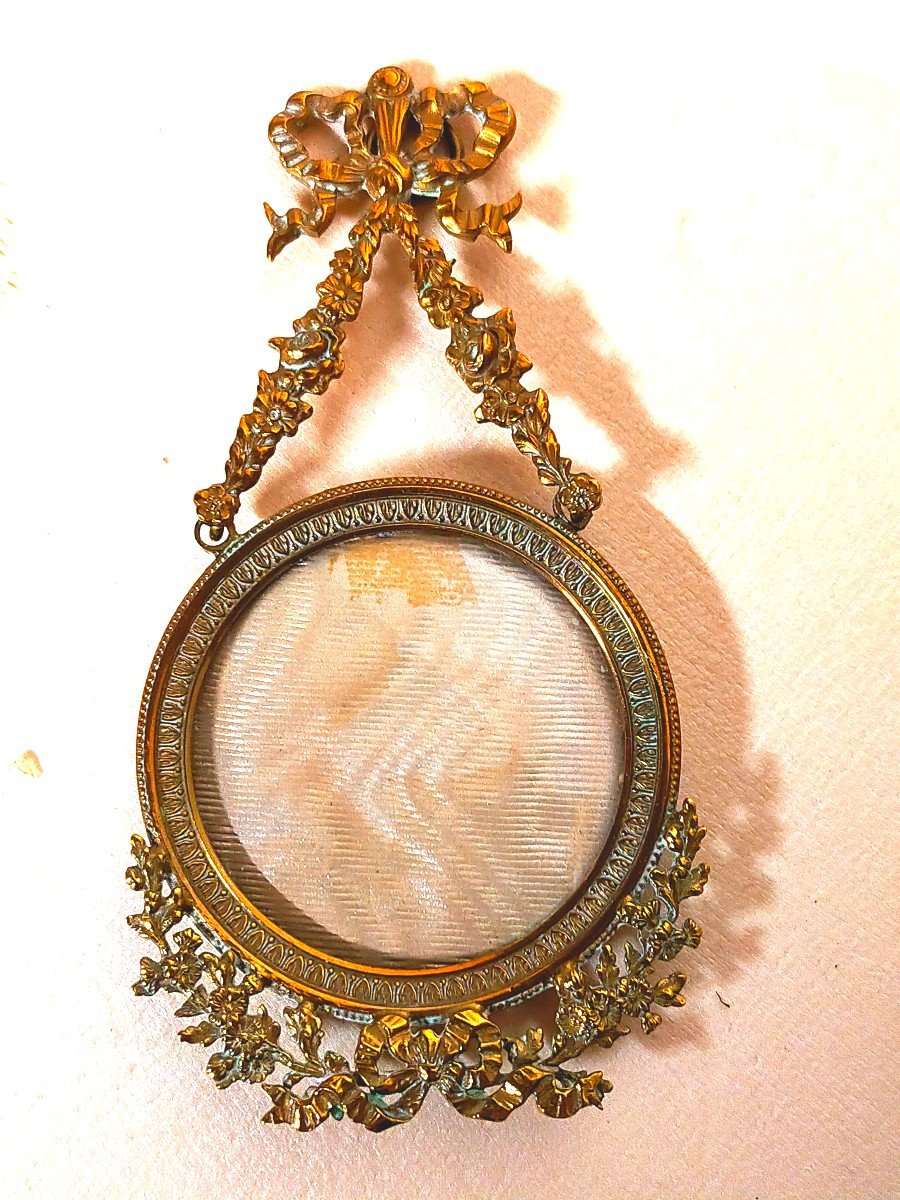 Set Of Three Louis XVI Style Gilt Bronze Photo Frames-photo-3