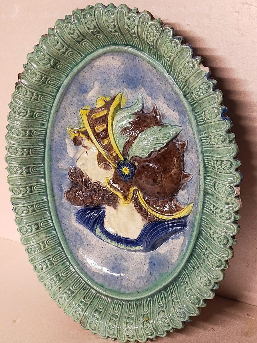 Plat En Faience ( Palissy Renoleau Victor Barbizet, Fran&ccedil;ois Maurice, Thomas Sergent)-photo-3