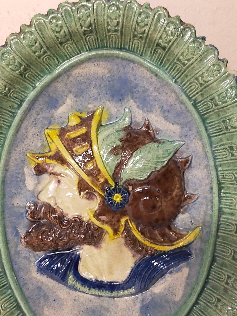 Plat En Faience ( Palissy Renoleau Victor Barbizet, Fran&ccedil;ois Maurice, Thomas Sergent)-photo-4
