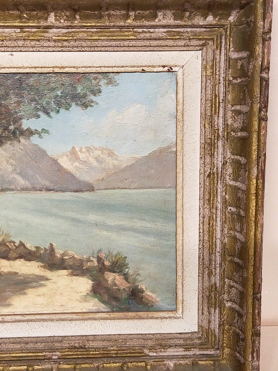 Clément Castelli 1870-1959 "Le Château De Chillon Sur Le Lac Léman"-photo-1