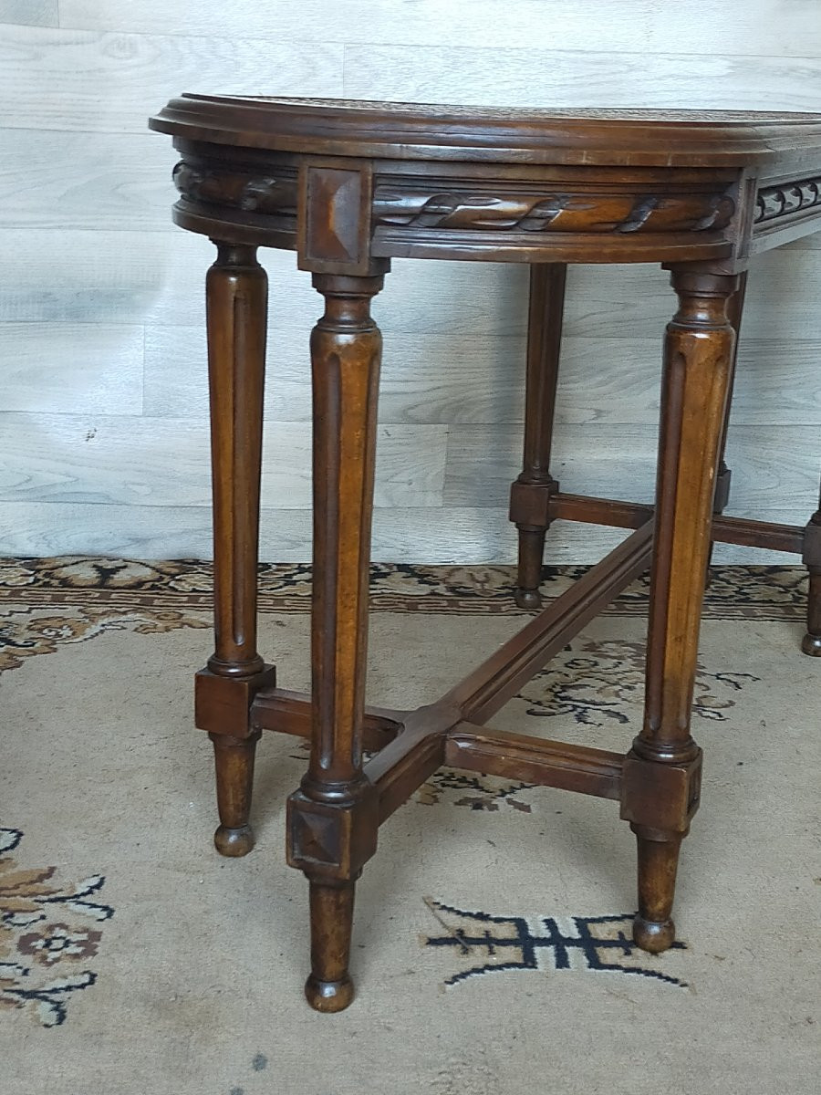 Louis XVI Style Caned Piano Bedroom Bench -photo-2