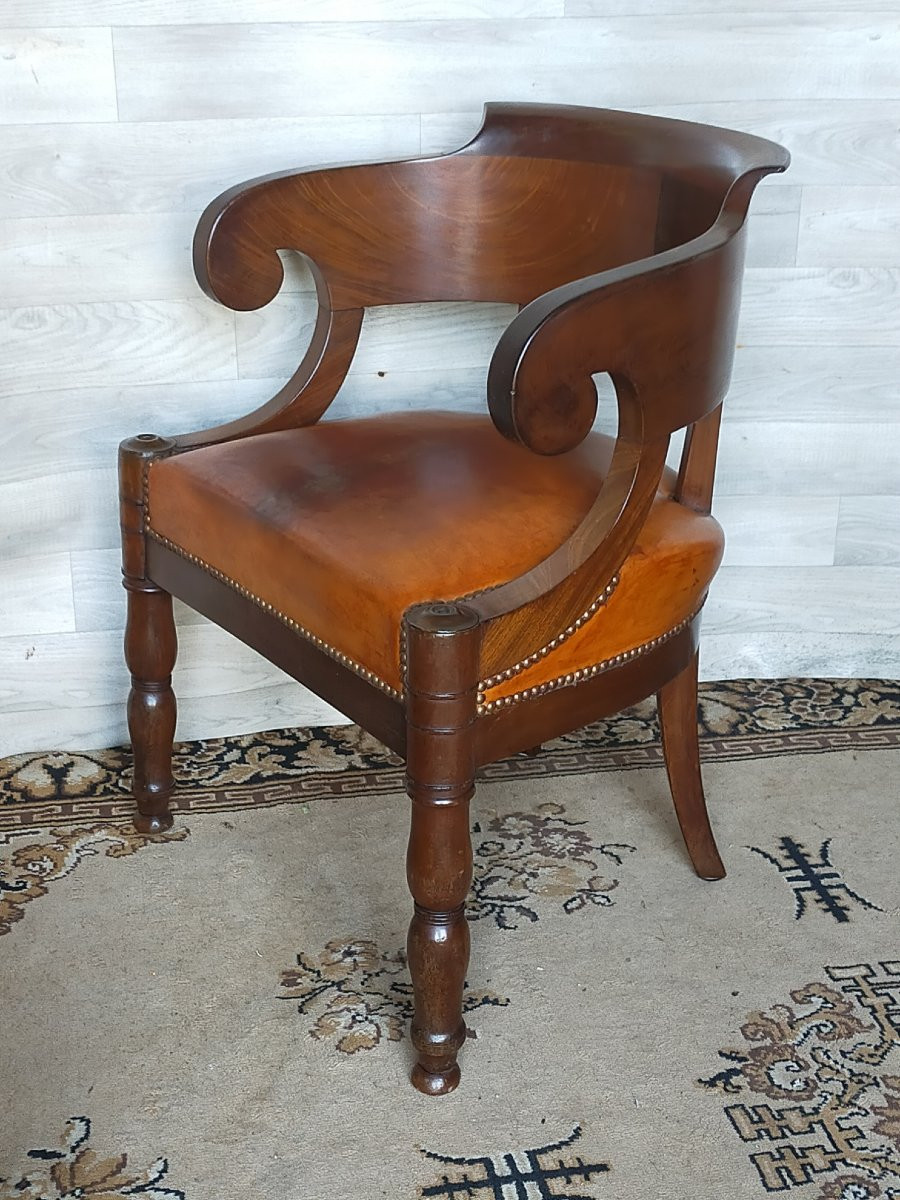 Mahogany Office Chair With Jacob Legs -photo-2
