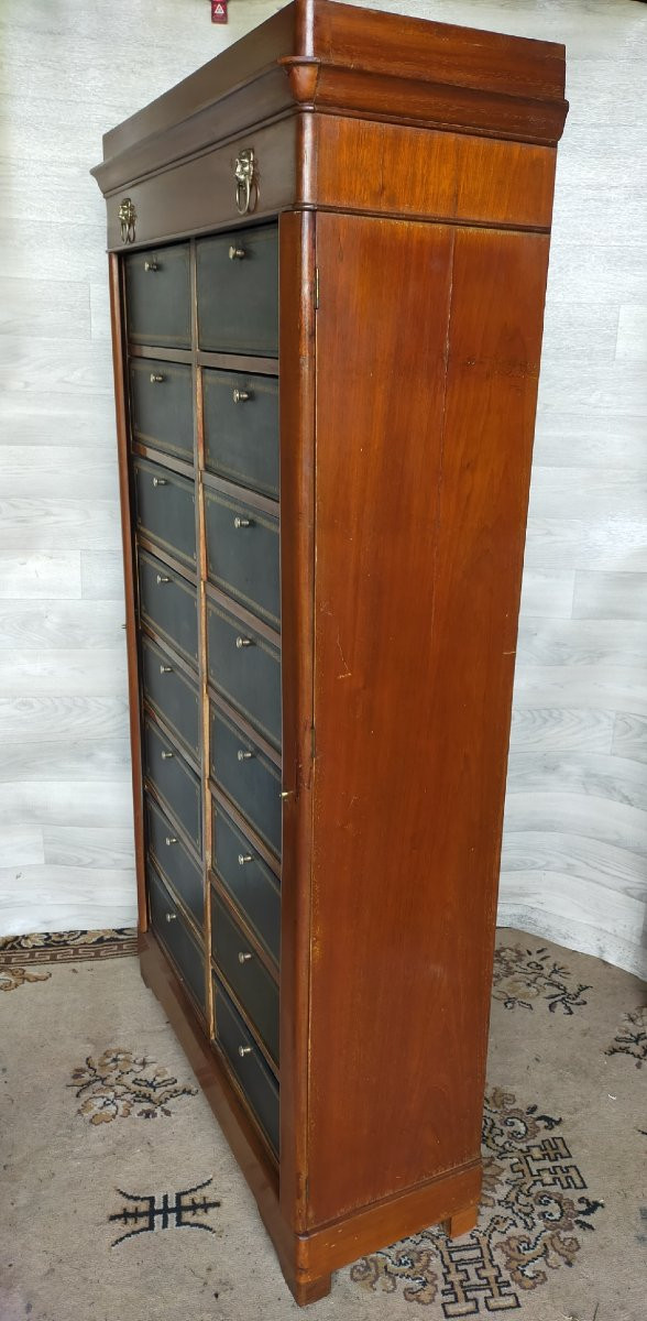 Cartonnier Acajou A Double Rangées (chiffonnier, Semainier ,commode)-photo-3
