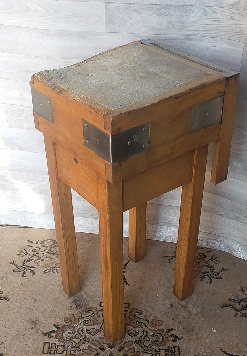 Petit Billot De Boucher (boucherie Meuble De Metier Cuisine )