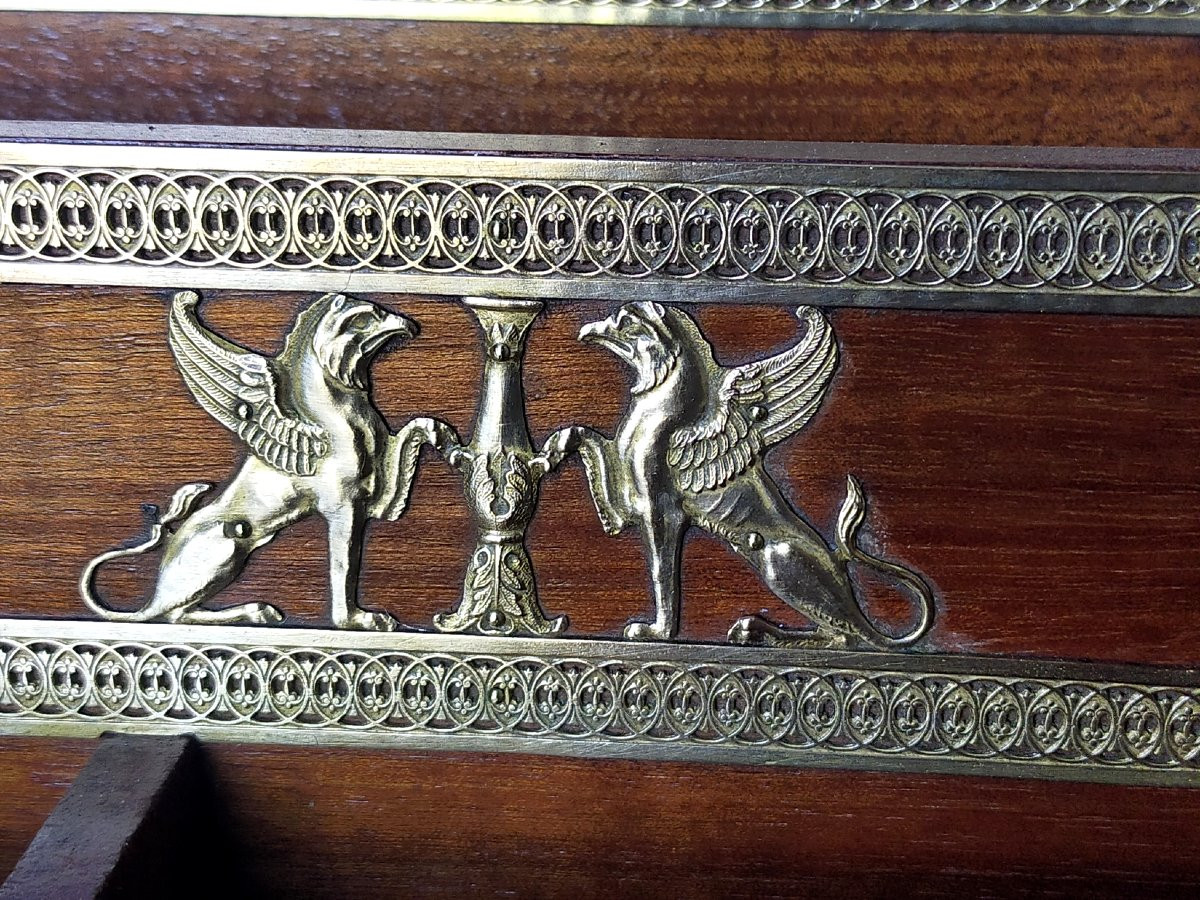 Range Courrier Décor A l'Antique En Bronze Ajouré Empire -photo-2