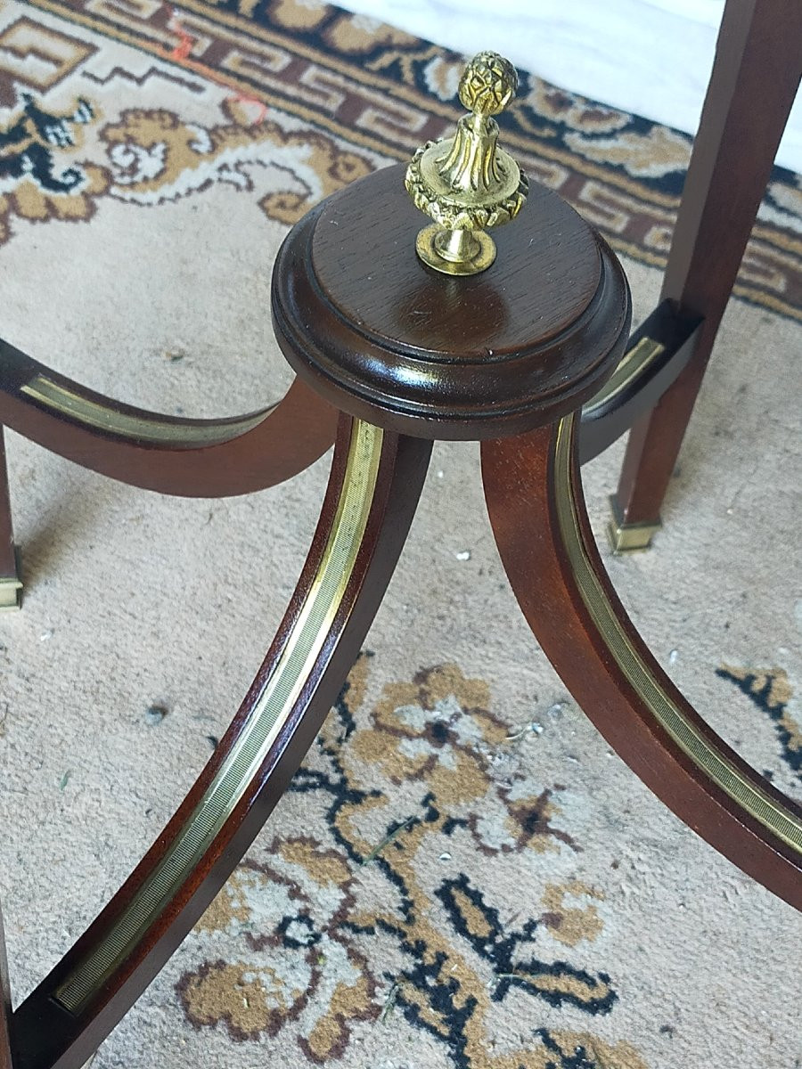 Louis XVI Mahogany And Bronze Side Table, Dlg François Linke-photo-5