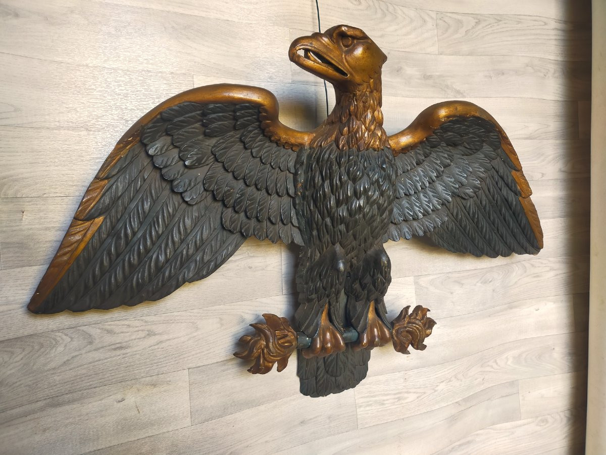 aigle en bois sculpté -photo-3
