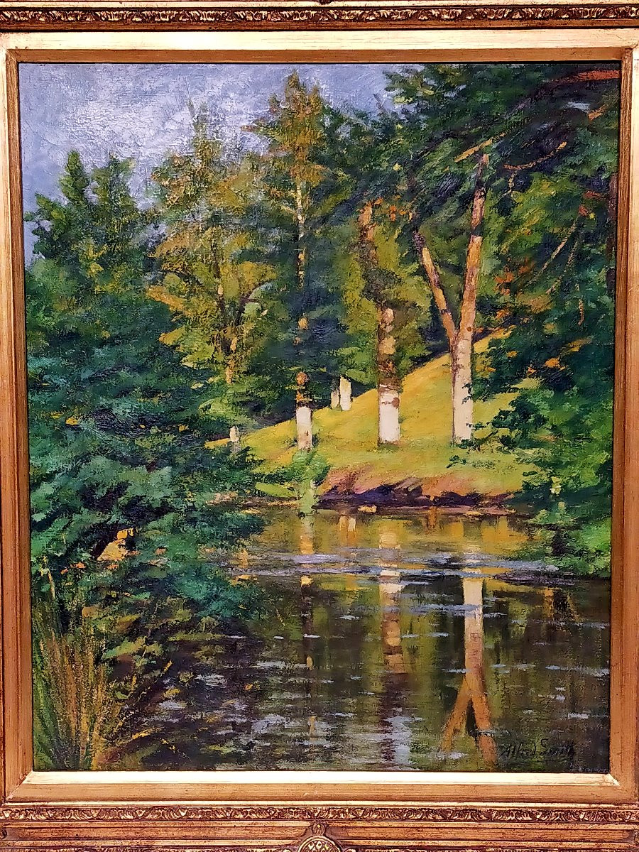 Alfred Smith (1854-1936) Crozant River (creuse, Bordeaux Madeline Alluaud)-photo-2